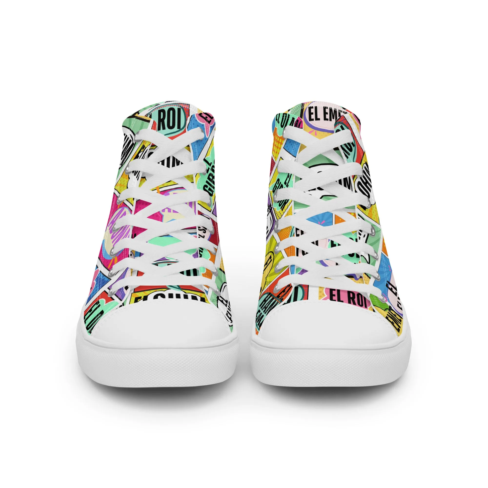 Names of Yahweh, Men’s High Top Canvas Shoes