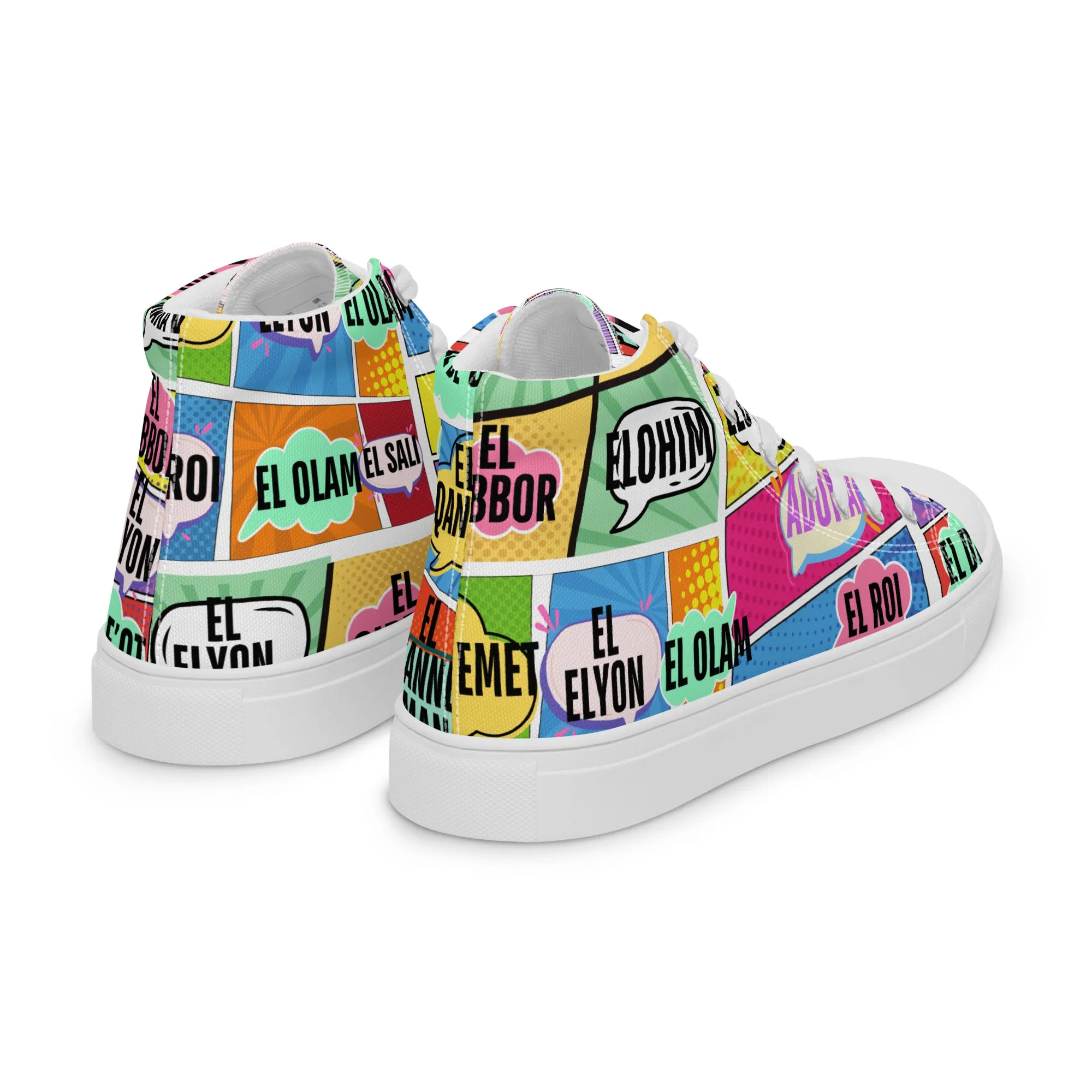 Names of Yahweh, Men’s High Top Canvas Shoes