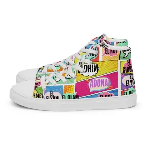 Names of Yahweh, Men’s High Top Canvas Shoes