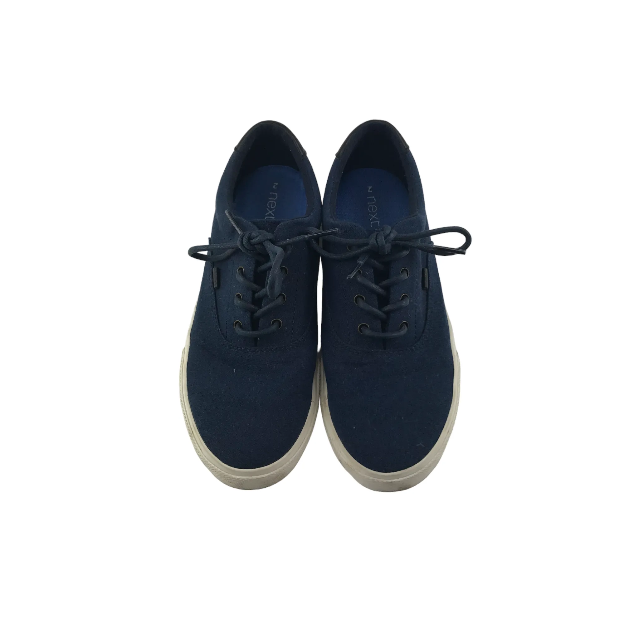 Next Trainers Shoe Size 2 Navy Canvas Plimsolls