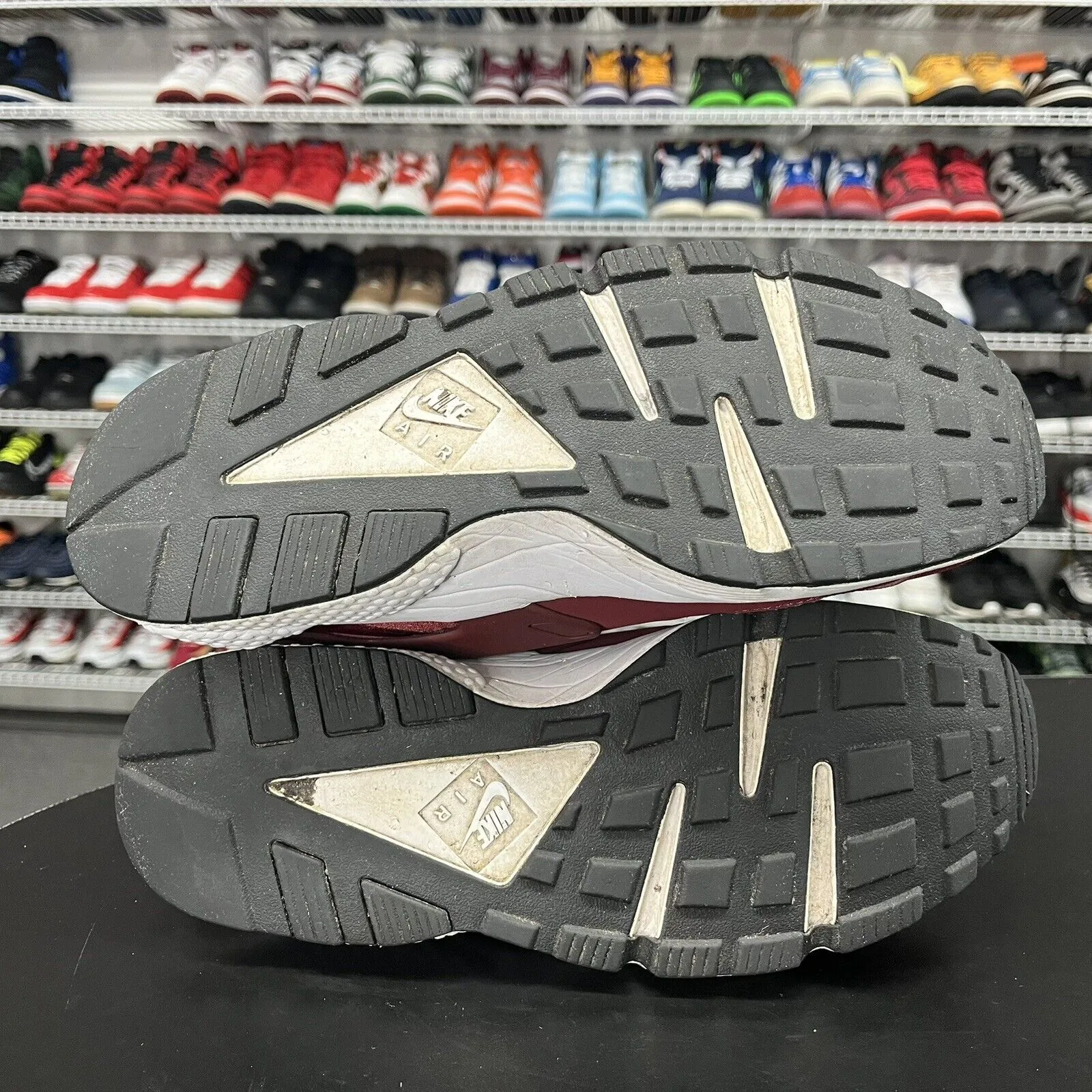Nike Mens Air Huarache Run Team Red Burgundy 318429-606 Men's Size 11.5