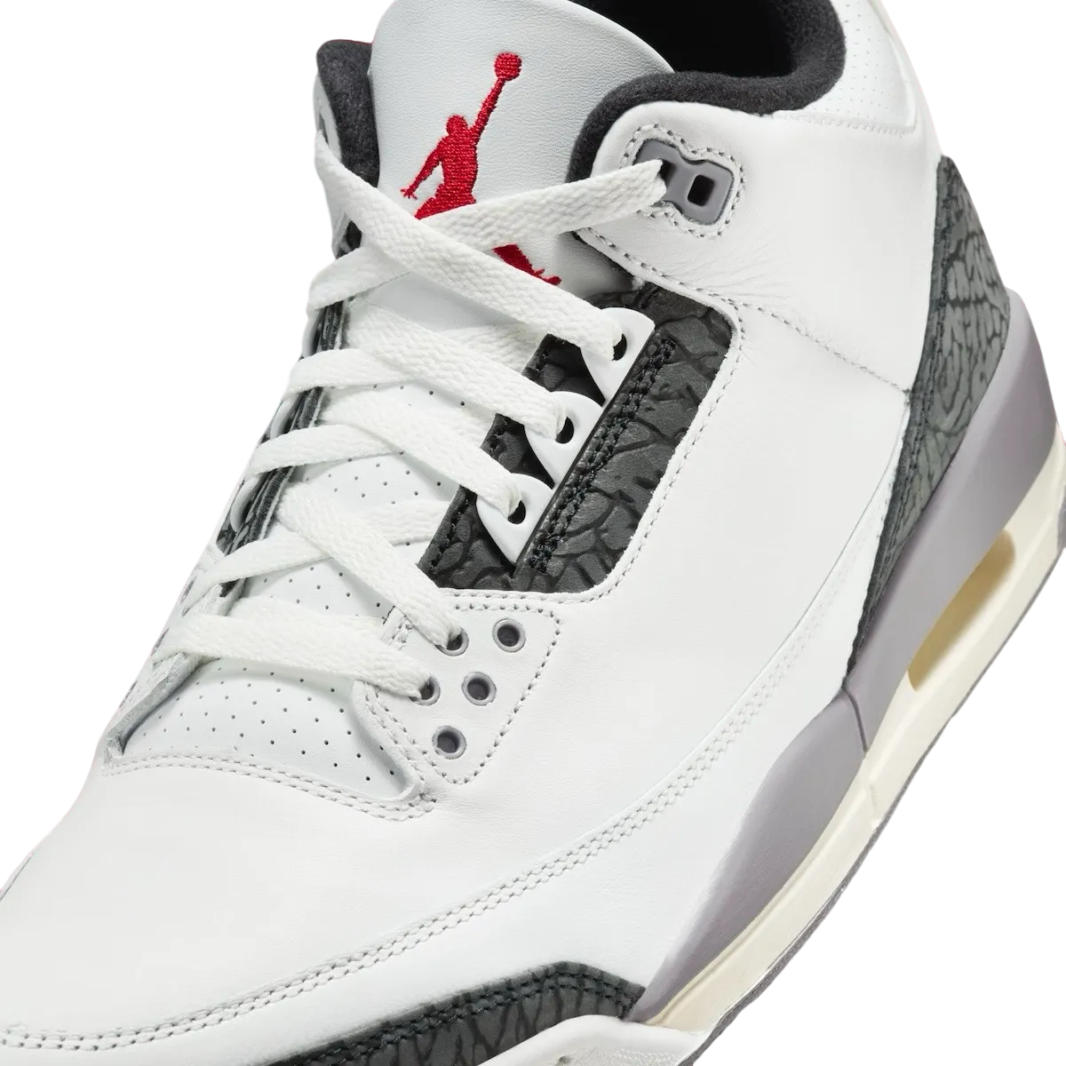 Nike Men's Jordan 3 Retro Shoes - Summit White / Fire Red / Cement Grey / Black