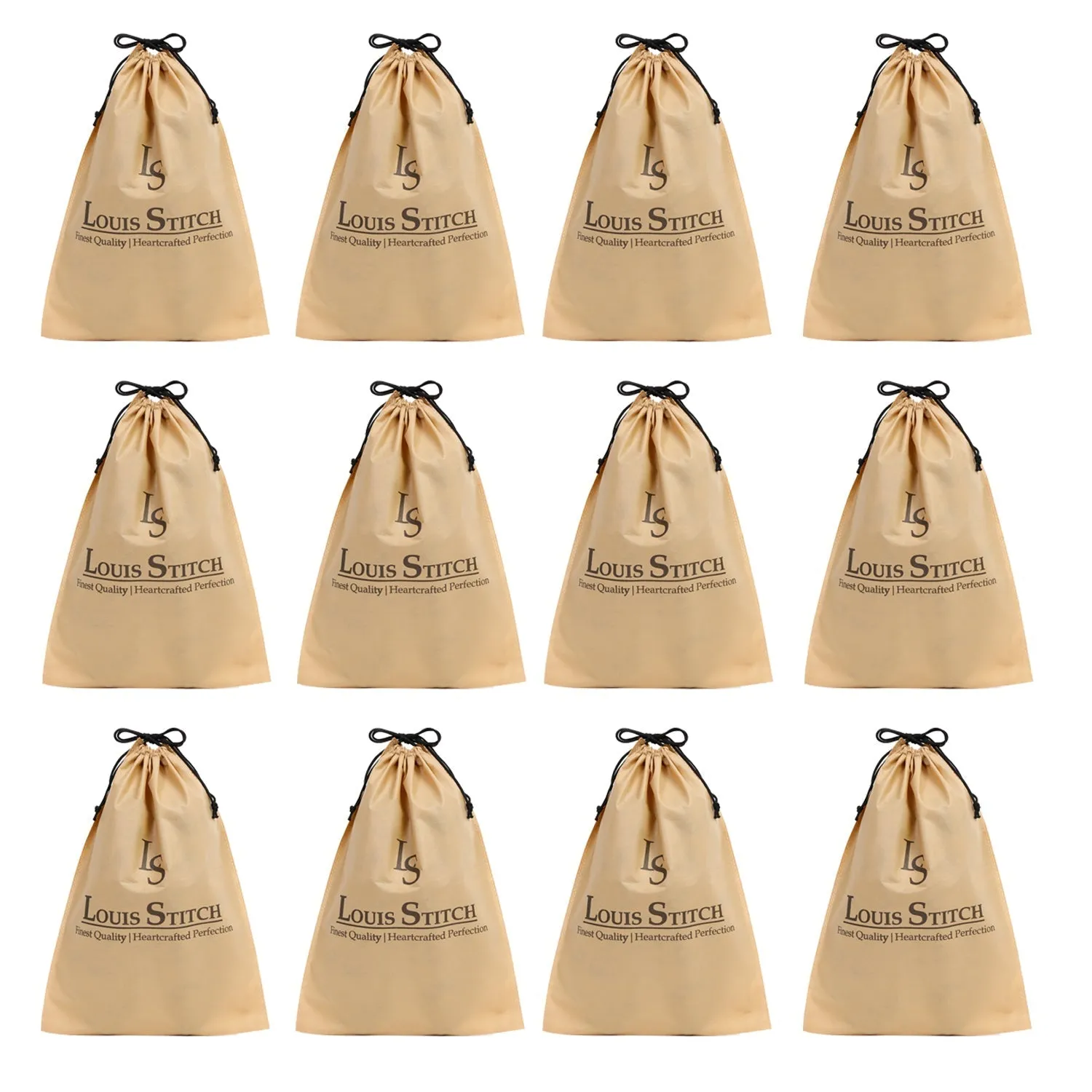 Non Woven Shoe Bag Pack Of  12 Beige Plain