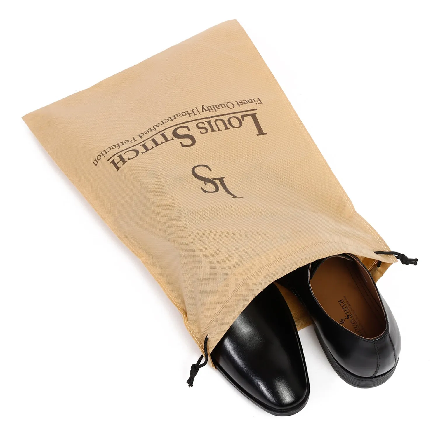Non Woven Shoe Bag Pack Of  12 Beige Plain