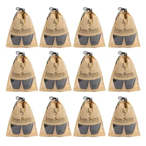 Non Woven Shoe Bag Pack Of  12 Beige See-Thru