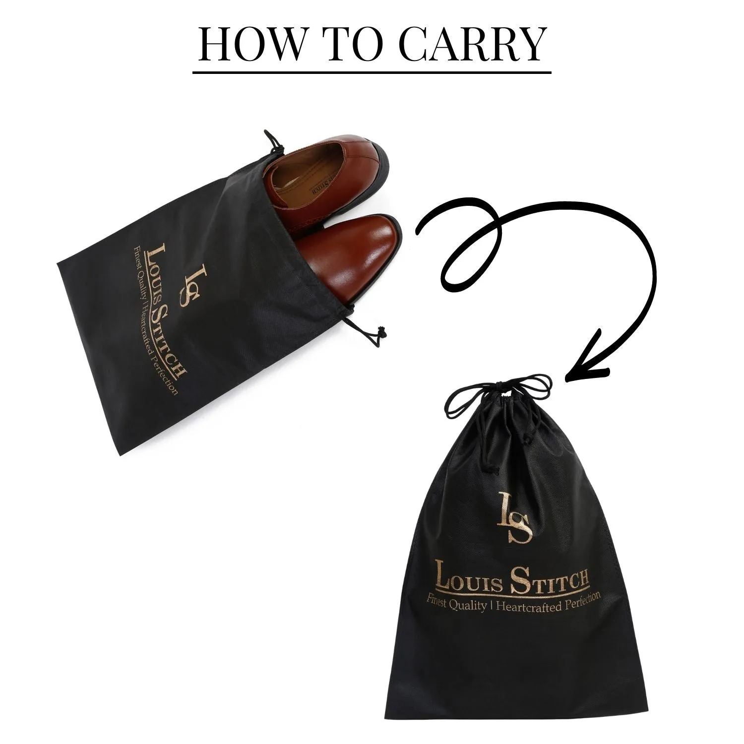 Non Woven Shoe Bag Pack Of  24 Black Plain