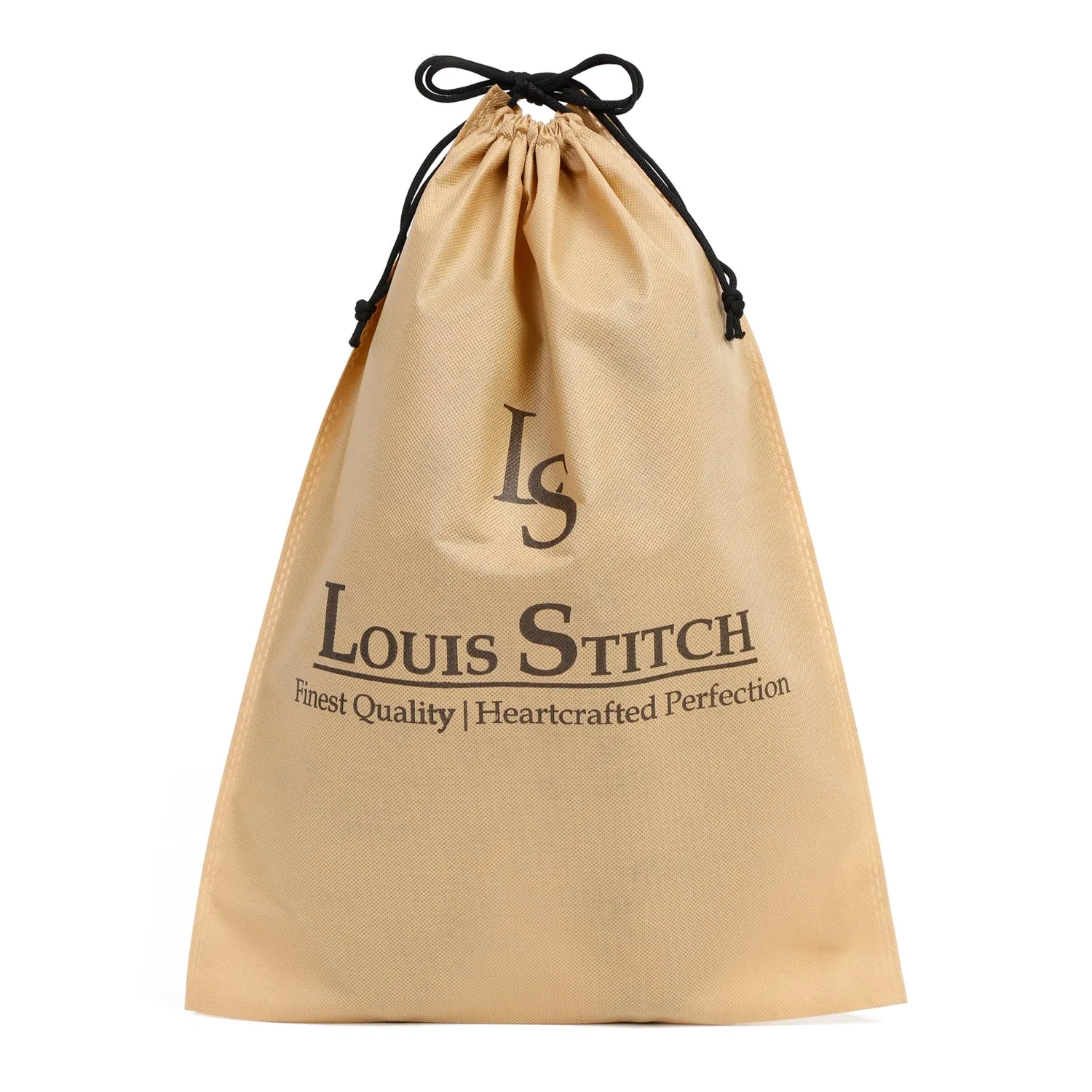 Non Woven Shoe Bag Pack Of  6 Black & Beige Plain