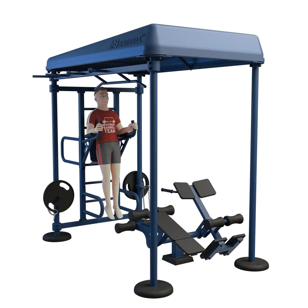 OUTDOOR FITNESS EQUIPMENT STREETBARBELL MULTI WORKOUT STATION