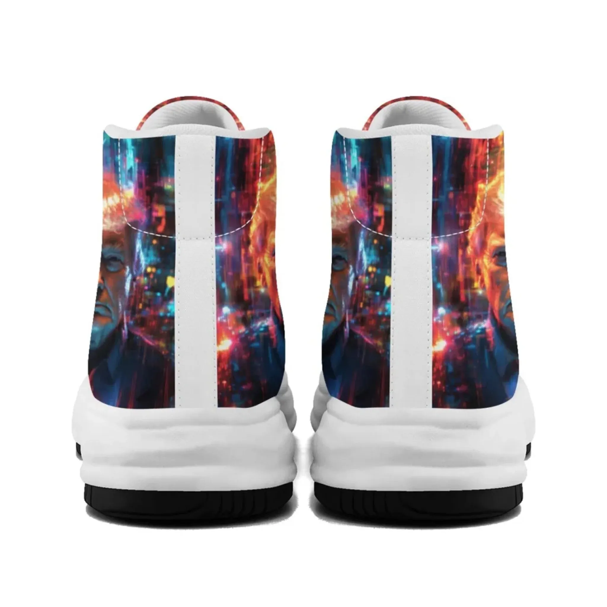 Personalized Trump Sneakers, Custom Patriotic Canvas  High Top Shoes, Bio-degradable Unisex Shoes
