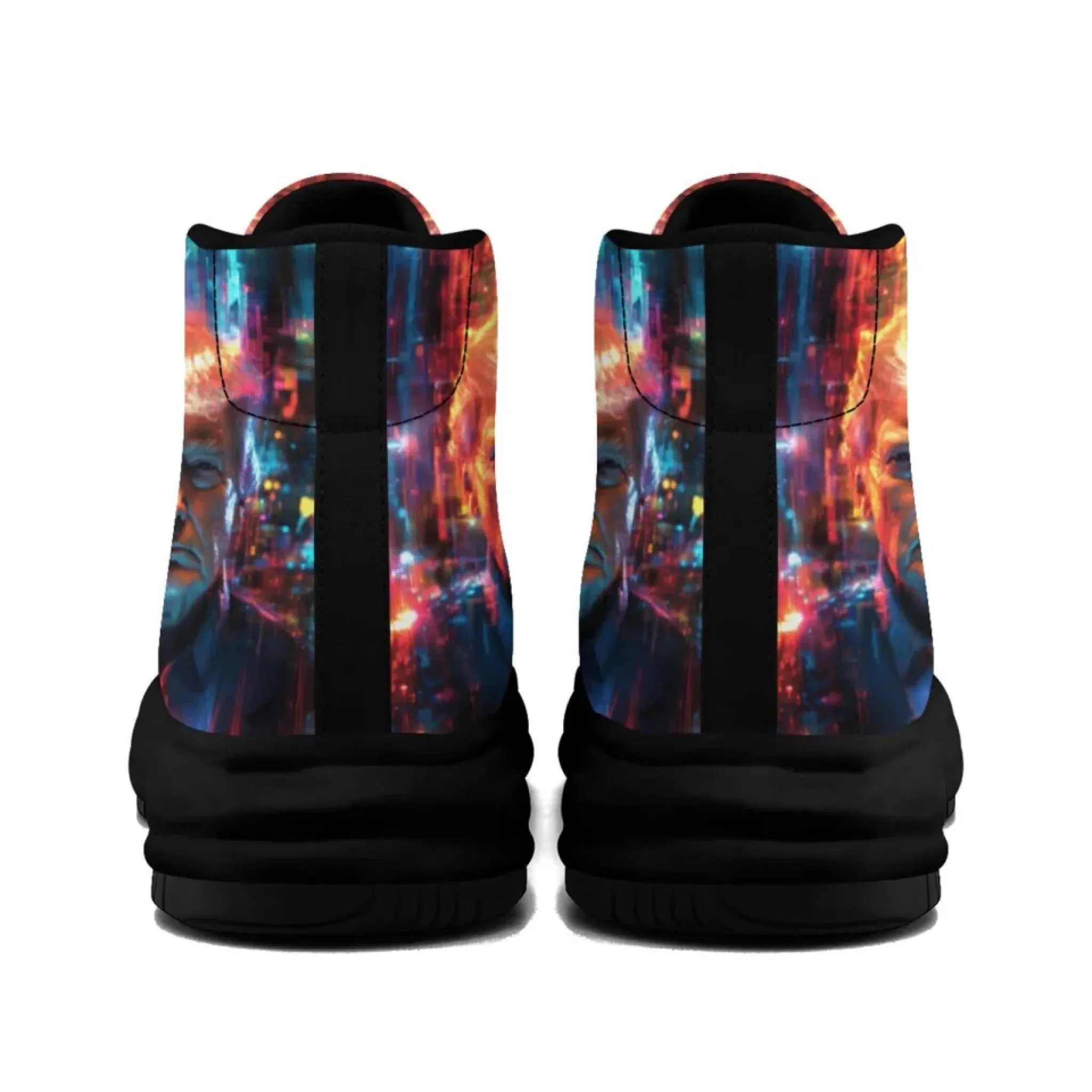 Personalized Trump Sneakers, Custom Patriotic Canvas  High Top Shoes, Bio-degradable Unisex Shoes