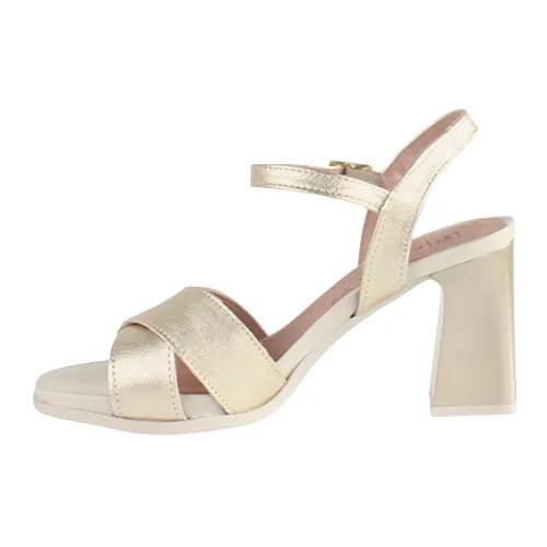 Pitillos Ladies Block Heeled Sandals - 5700 - Gold