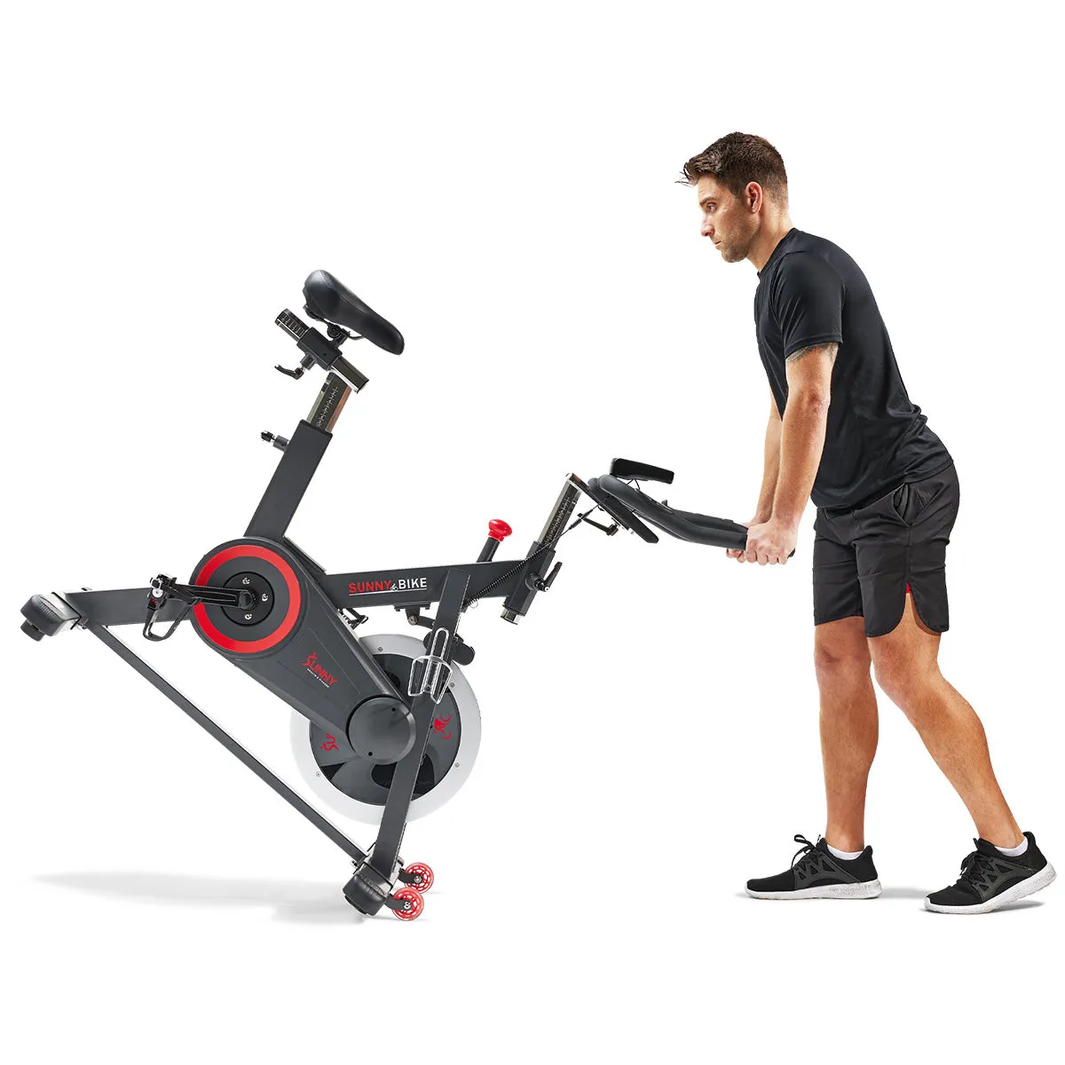 Premium Smart Magnetic Belt Drive Indoor Cycling Exercise Bike with 44LB Flywheel