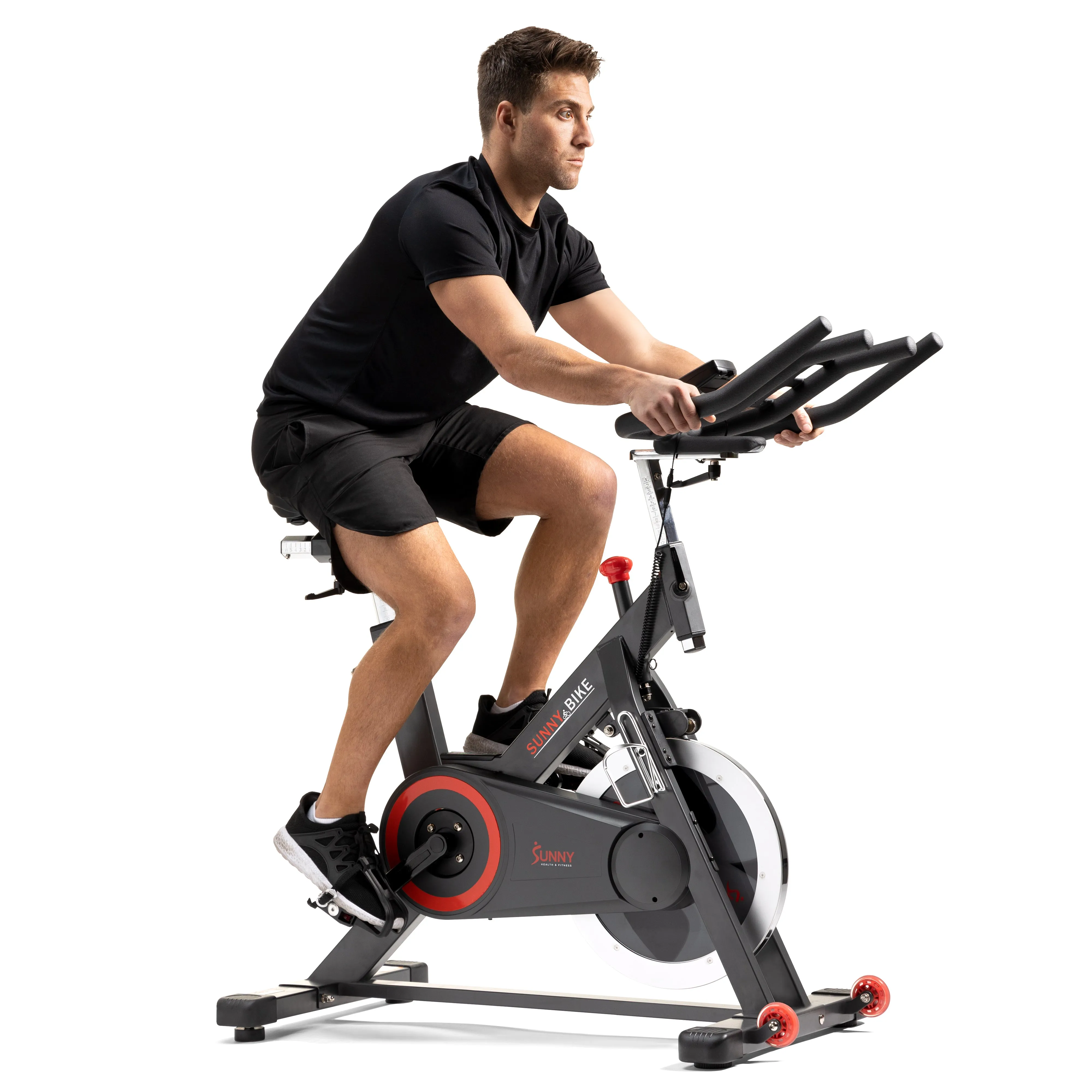 Premium Smart Magnetic Belt Drive Indoor Cycling Exercise Bike with 44LB Flywheel