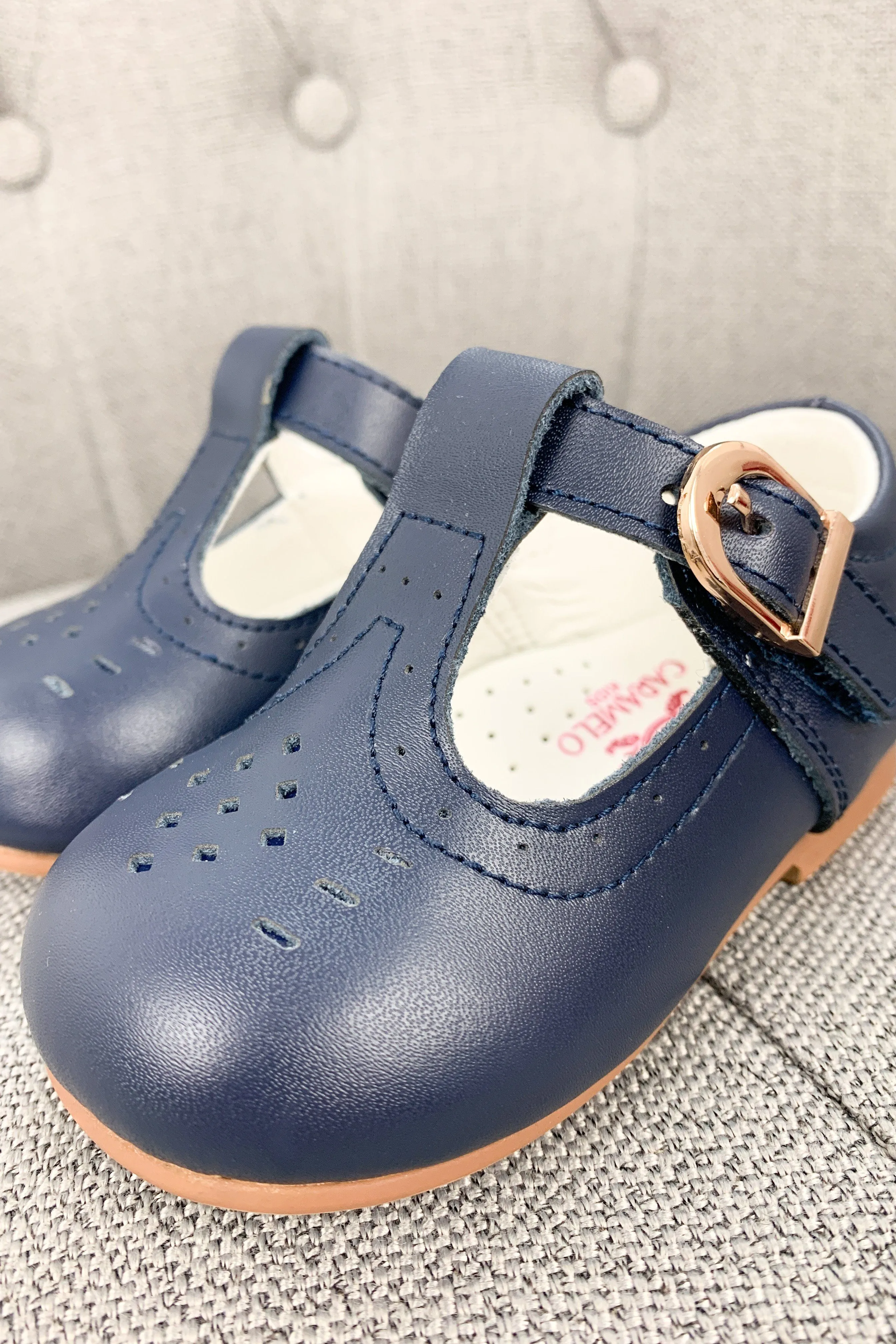 "Lucas" Leather T-Bar Shoes