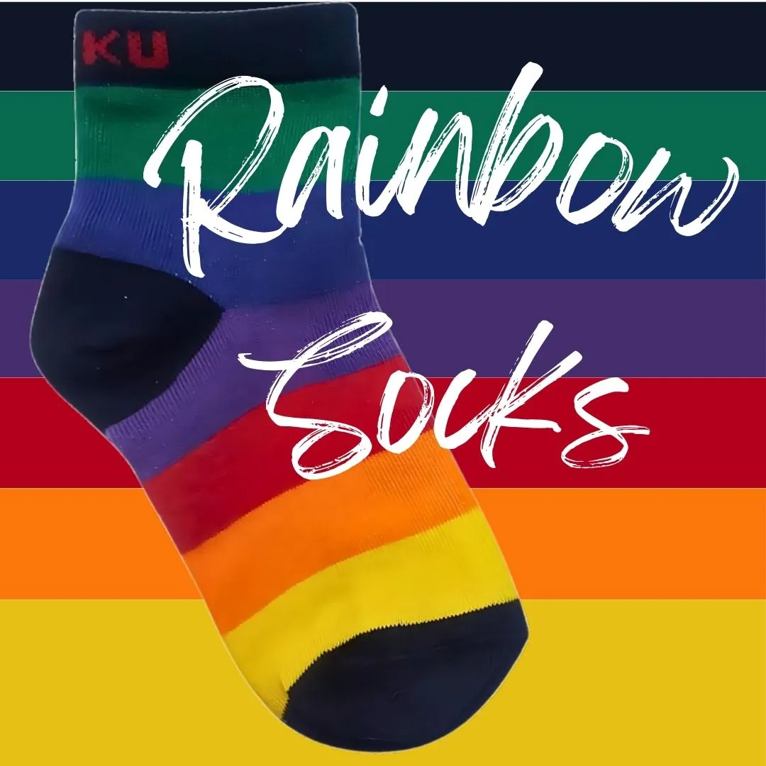 Rainbow Ankle Socks for Kids (3-11 Years)