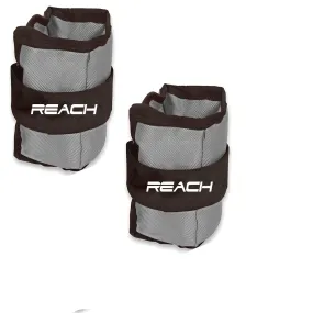 Reach Ankle & Wrist Weight Bands 2 Kg X 2 Grey | Weights For Arms & Legs | Adjustable Gym Weights For Fitness Walking Running Jogging Exercise Gym Workout | For Men & Women | 12 Months Warranty