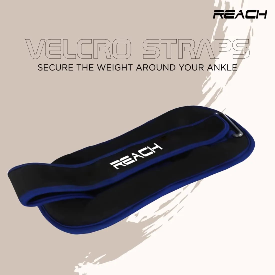 Reach Premium Ankle & Wrist Weight Bands 2 Kg X 2 Grey | Weights For Arms & Legs | Adjustable Gym Weights For Fitness Walking Running Jogging Exercise | Men & Women | 12 Months Warranty