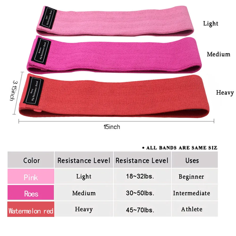 Resistance Bands Set - 3 Levels Red
