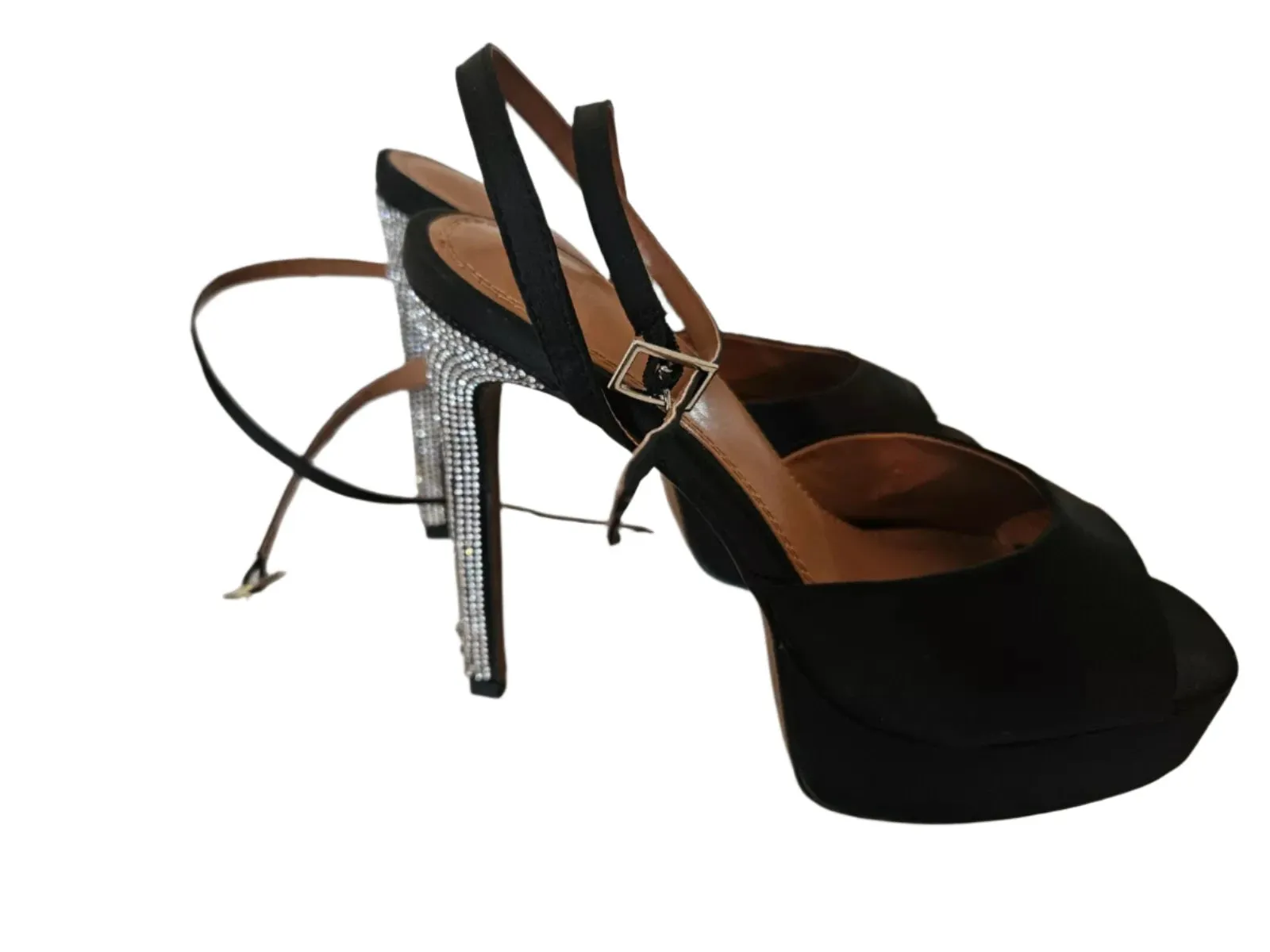 River Island Black Heeled Platform Shoes Size UK 7 / EU 40 / US 9