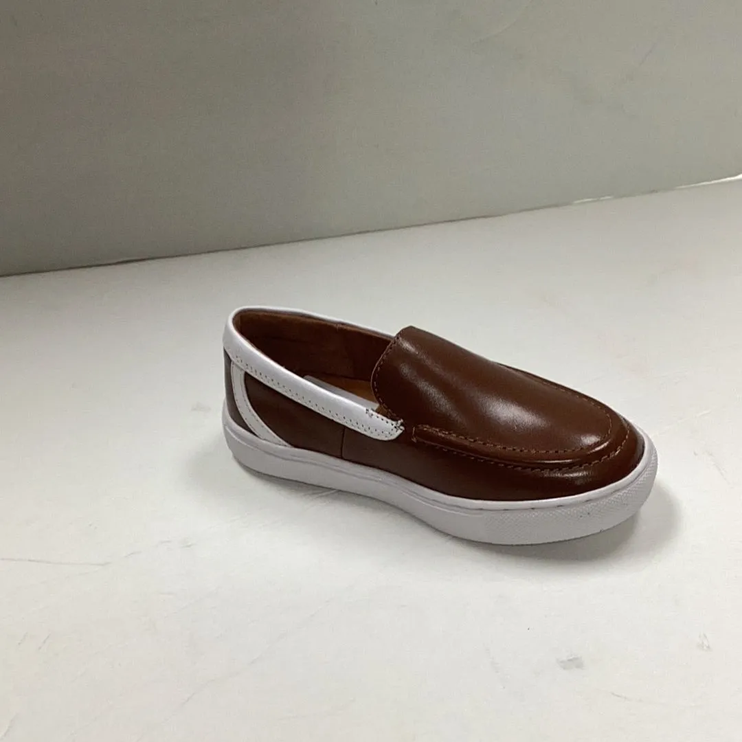 SALE SP23 Venettini Tory Luggage Docker Leather SlipOn Sneaker