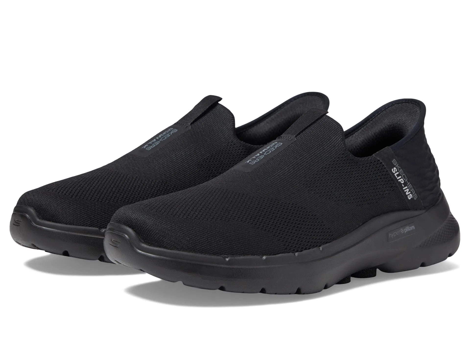 Skechers Men's Gowalk 6 Slip-Ins-Athletic Slip-On Walking Shoes | Casual Sneakers with Memory Foam, Black, 9