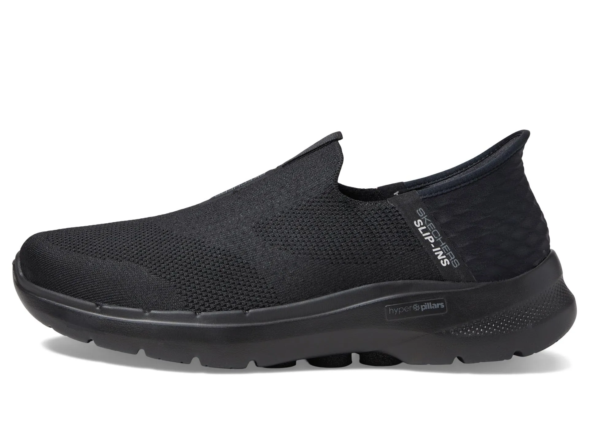 Skechers Men's Gowalk 6 Slip-Ins-Athletic Slip-On Walking Shoes | Casual Sneakers with Memory Foam, Black, 9