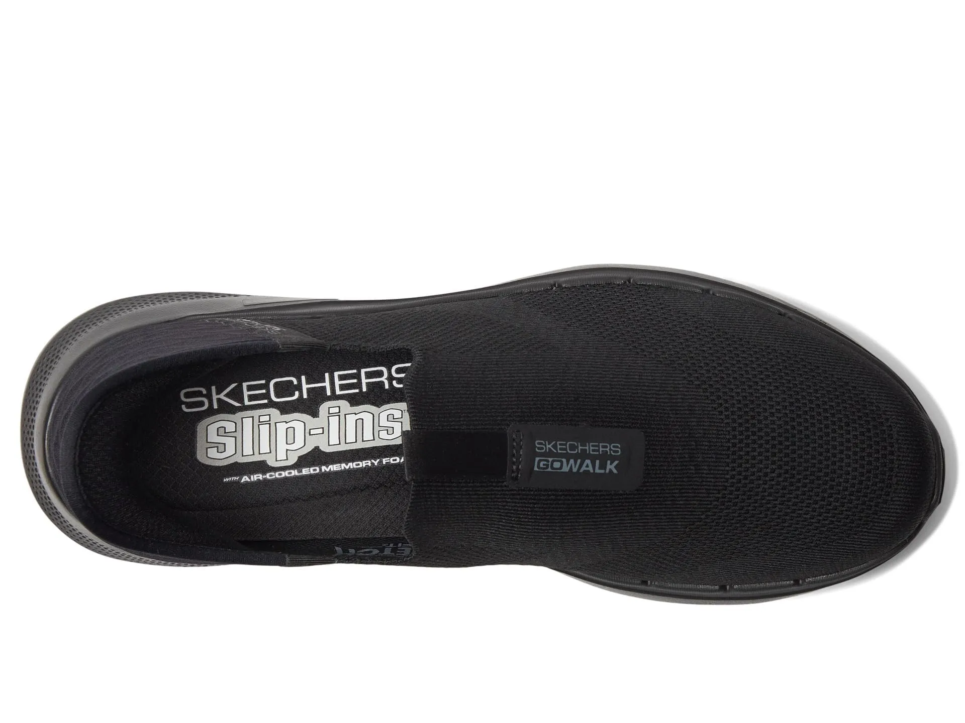 Skechers Men's Gowalk 6 Slip-Ins-Athletic Slip-On Walking Shoes | Casual Sneakers with Memory Foam, Black, 9