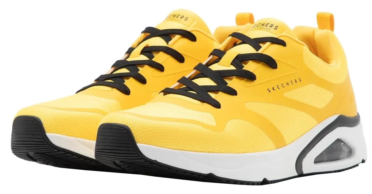 Skechers Tres-Air Revolution Airy Yellow White Mens Trainers Shoes