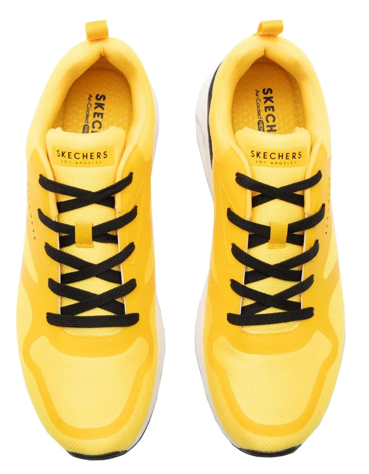 Skechers Tres-Air Revolution Airy Yellow White Mens Trainers Shoes