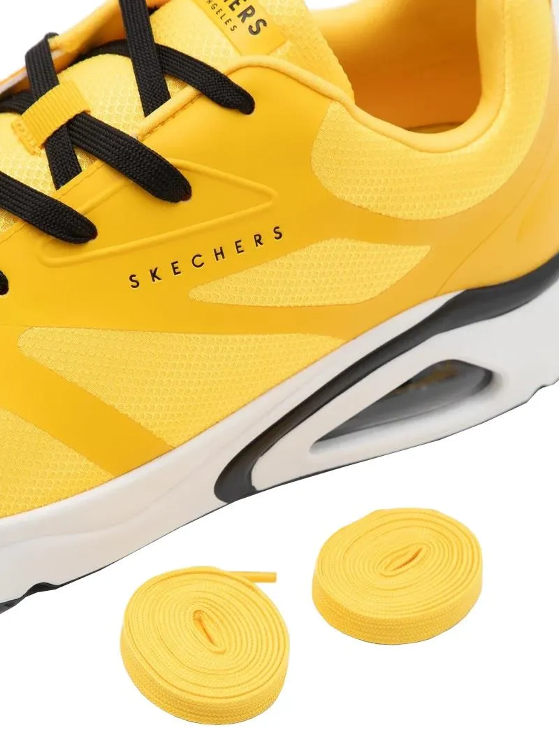 Skechers Tres-Air Revolution Airy Yellow White Mens Trainers Shoes