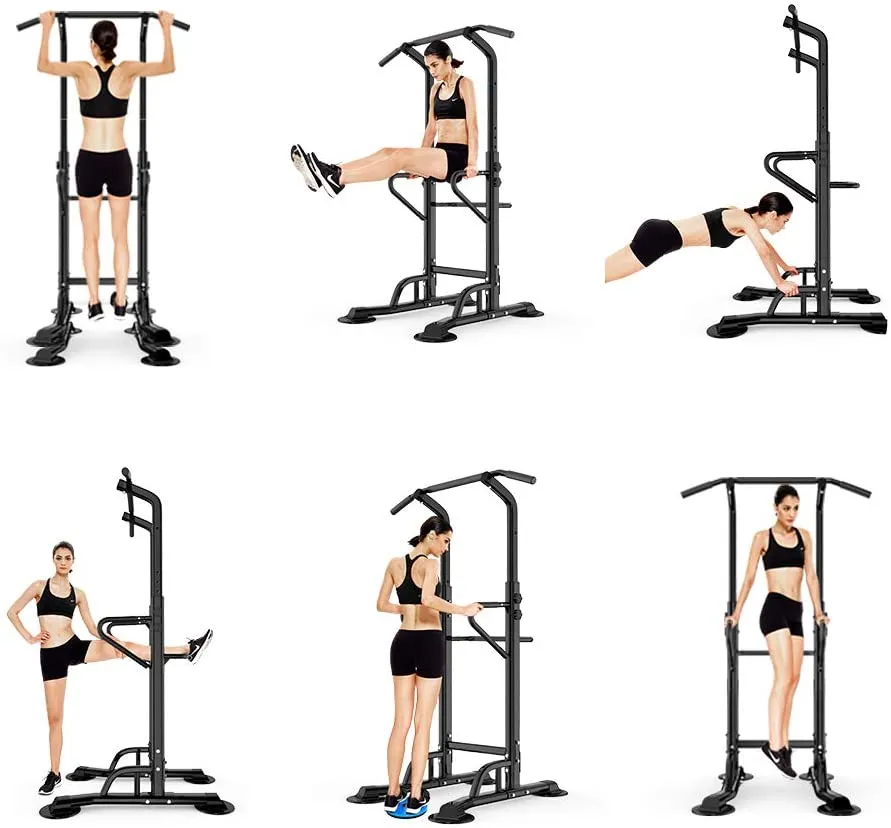Strength Training Fitness Workout Station for Home Gym, Black