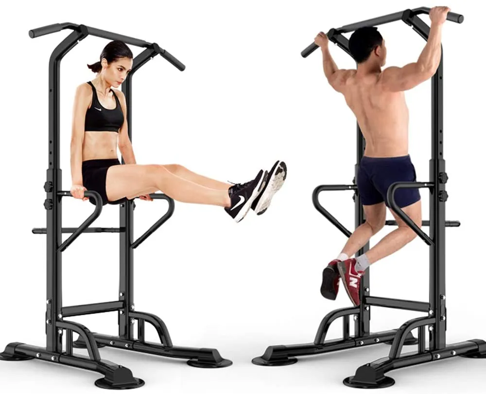 Strength Training Fitness Workout Station for Home Gym, Black