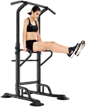 Strength Training Fitness Workout Station for Home Gym, Black