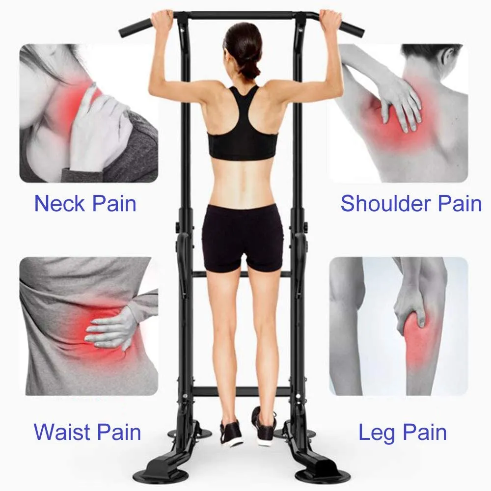 Strength Training Fitness Workout Station for Home Gym, Black