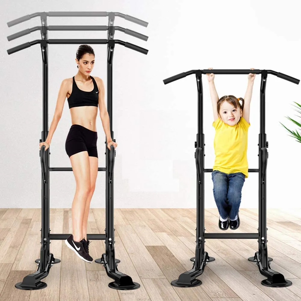 Strength Training Fitness Workout Station for Home Gym, Black