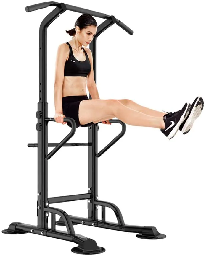 Strength Training Fitness Workout Station for Home Gym, Black