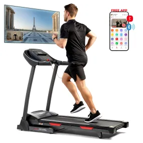 Sunny Health Folding Incline Treadmill with Bluetooth