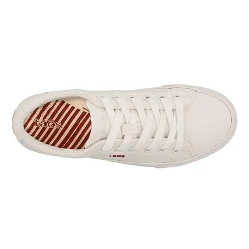 Taos Women's Plim Soul Canvas Sneakers- White