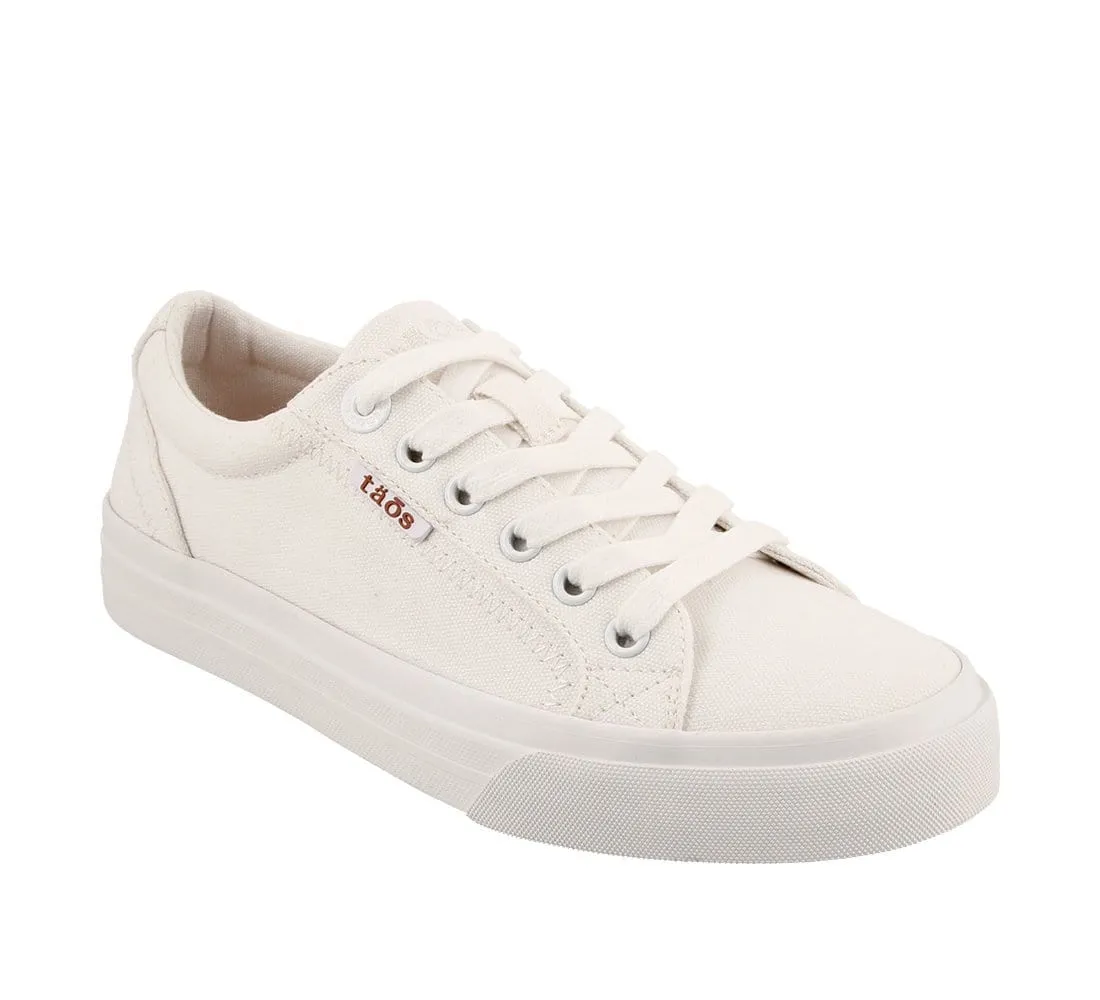 Taos Women's Plim Soul Canvas Sneakers- White
