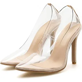 Transparent Thin High-heeled Pointed Shoes Sandals