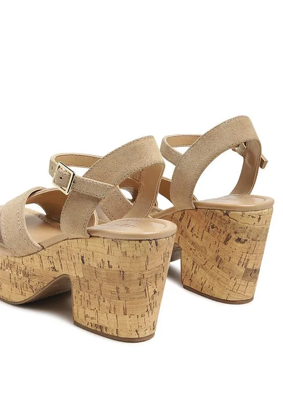 ULLA High Heeled Block Sandal in Black