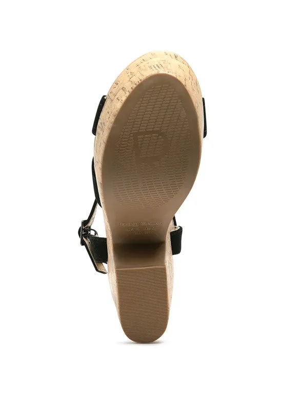 ULLA High Heeled Block Sandal in Black