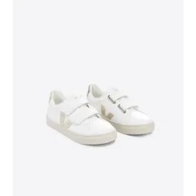 Veja White Platine Gold Velcro Sneaker V102
