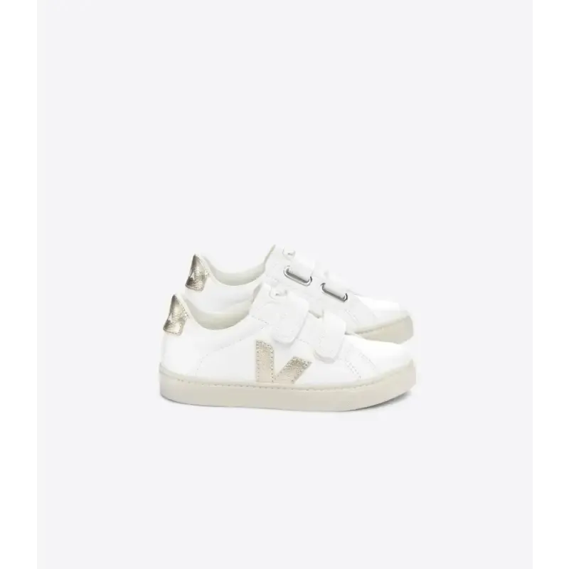 Veja White Platine Gold Velcro Sneaker V102