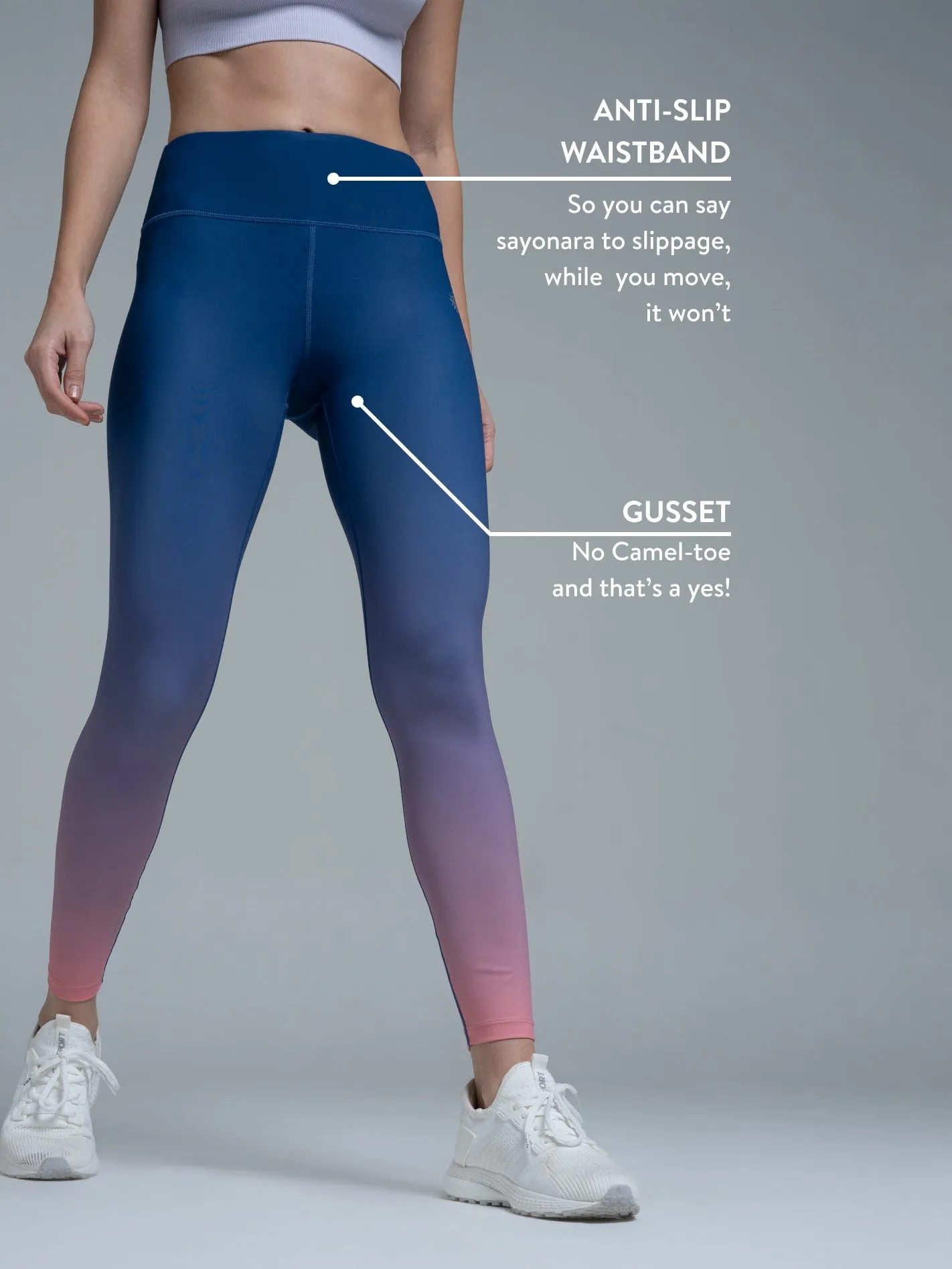 White Absolute Fit Tights with Back Pocket