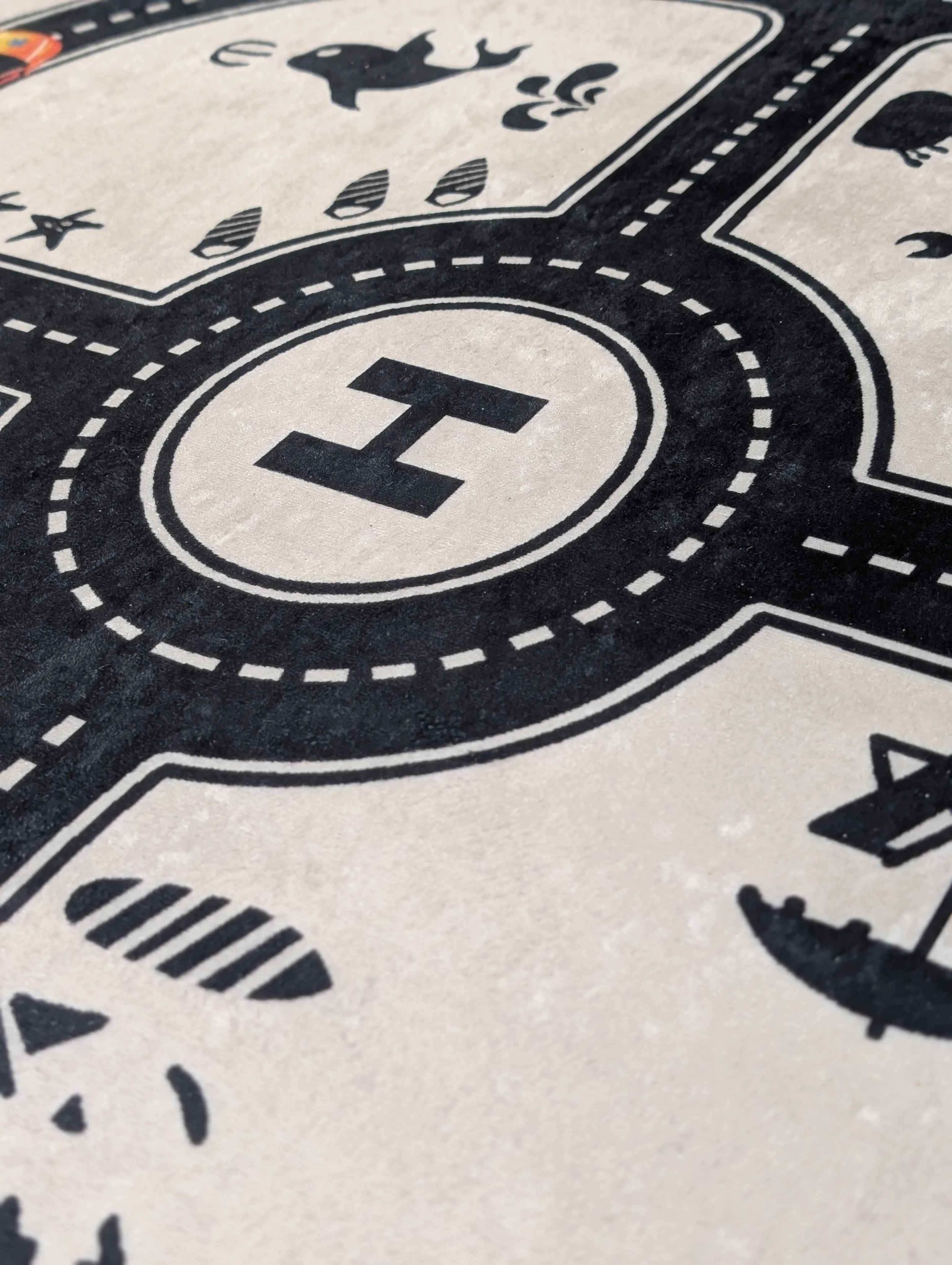 white roads city kids rug