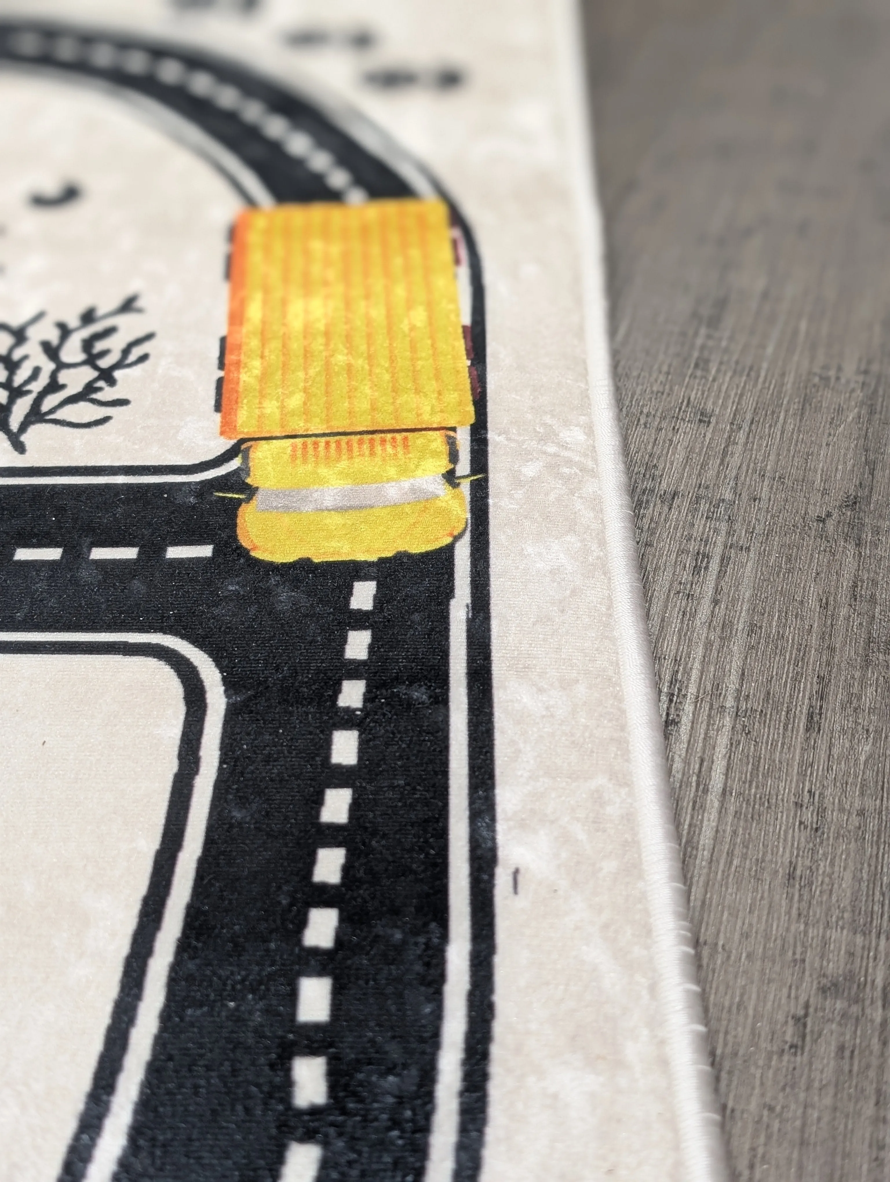 white roads city kids rug